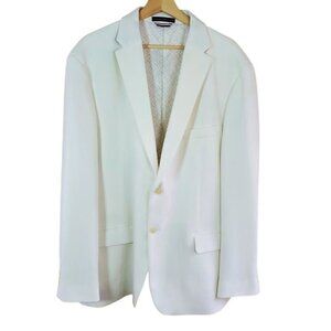 Tommy Hilfiger White Blazer Jacket | Modern Tailored Fit | Preppy Resort 48R